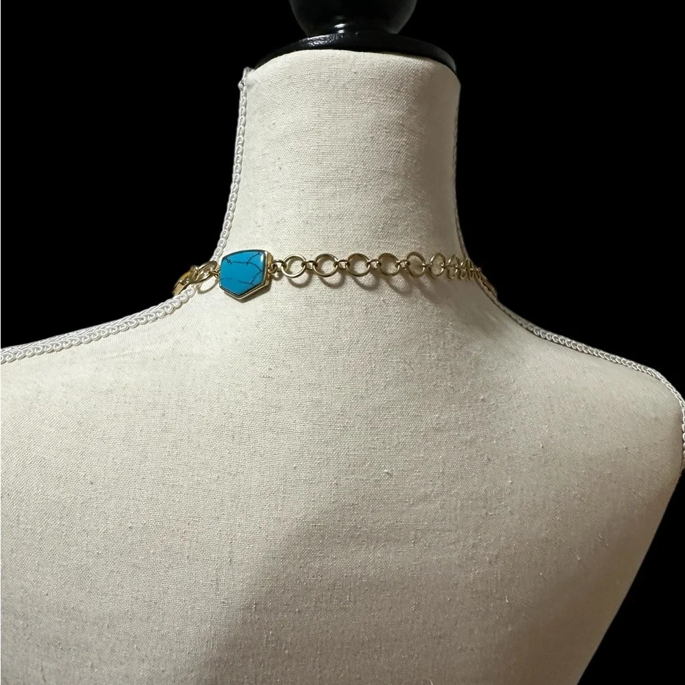 kate spade multicolor stones Necklace with gold pated - Picture 3 of 5
